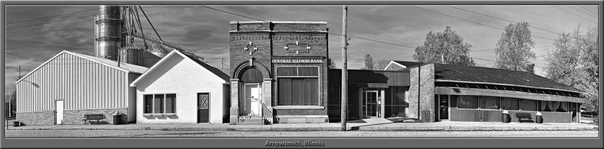 black and white downtown Arrowsmith